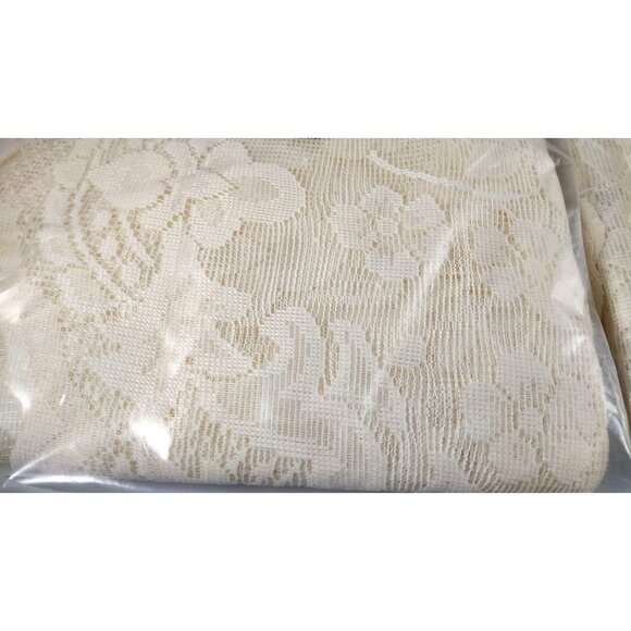 (2) Lorraine Home Fashions Floral Vine Style #6924 Ivory 60" W x 63" L Panels - Picture 12 of 12